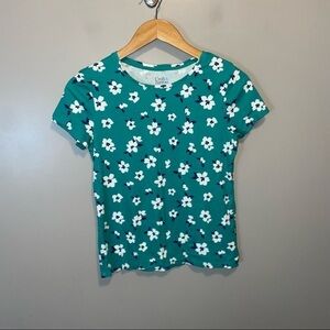 Croft and barrow floral crew neck Tshirt